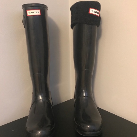Hunter Shoes - Original Gloss Hunter Rain Boots size 9 worn twice